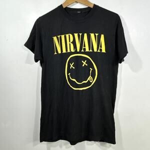 Tultex Nirvana T-Shirt S Mens Pullover Short Sleeve Black 100% Cotton 2012 EC